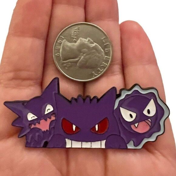Pokemon Cute Ghosts Type Haunter Gengar Ghastly Enamel Pin - Picture 1 of 6